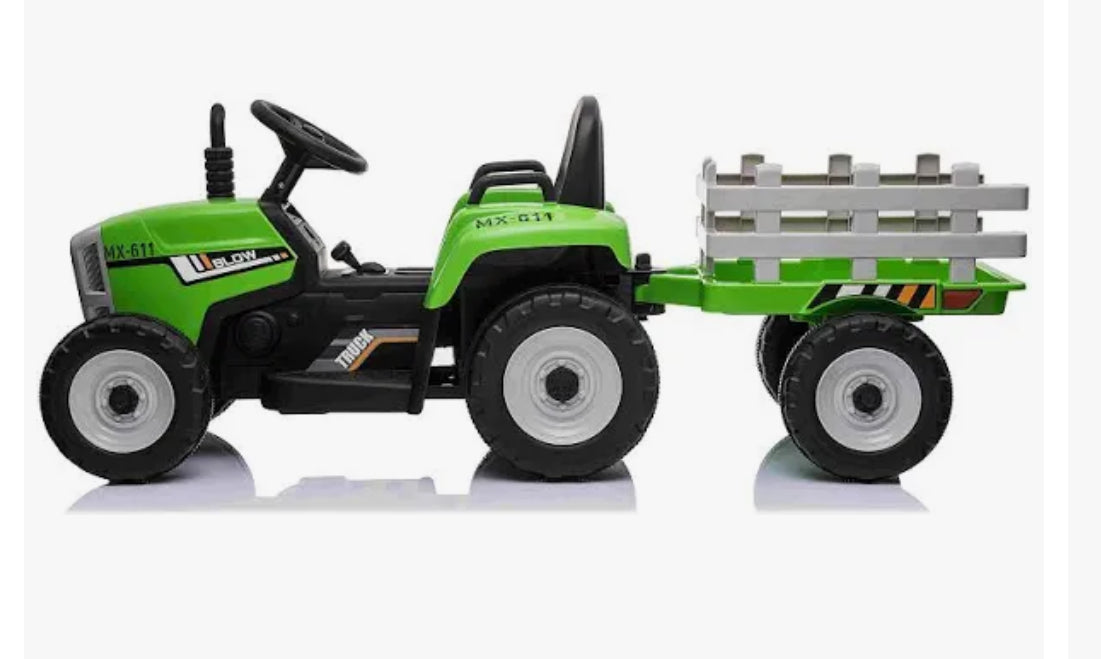 kids 12V Ride-On Electric Toy Tractor