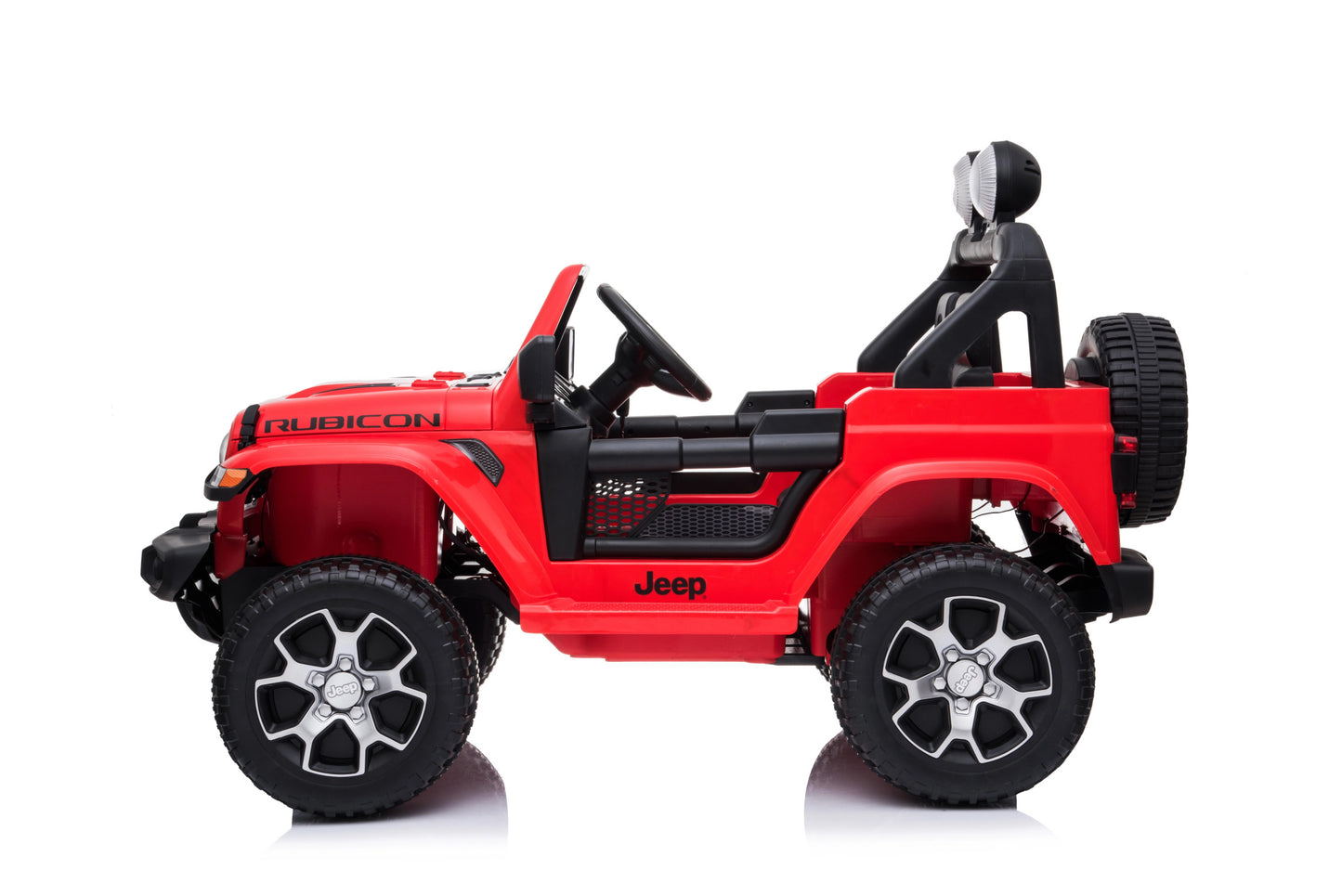 Licensed Jeep Wrangler Rubicon Kids Ride-On Car – 12V (Red