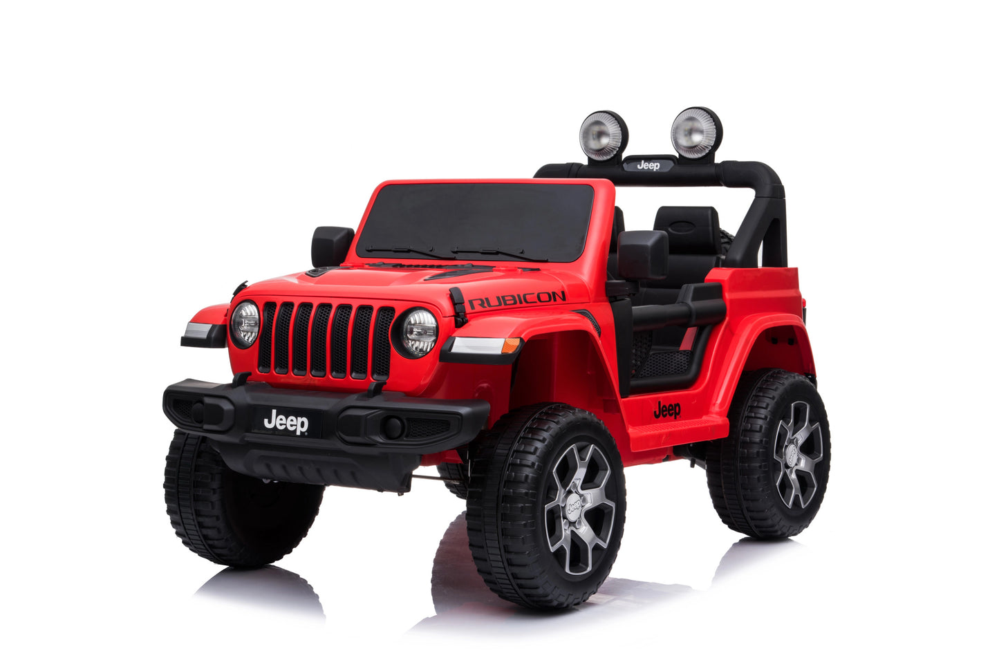 Licensed Jeep Wrangler Rubicon Kids Ride-On Car – 12V (Red