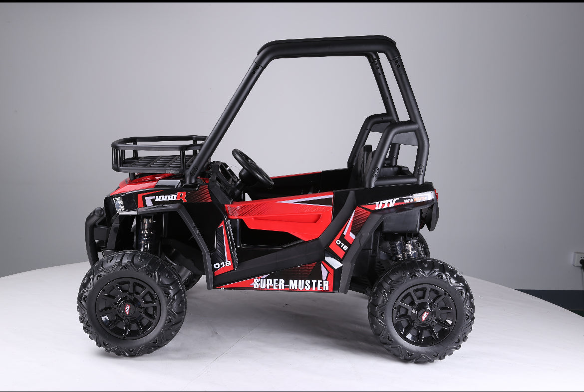 24V UTV Ride-On BEACH BUGGY SUPER MUSTER-60kg Capacity l EVA WHEELS & ROOF