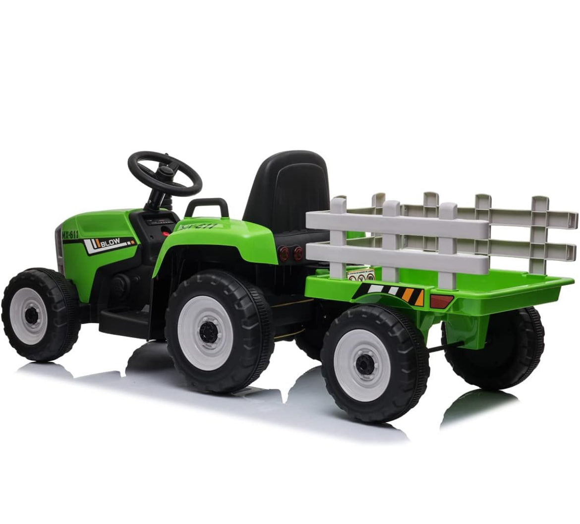 Kids Farm Tractor Ride-On Toy with Remote Control 12 v