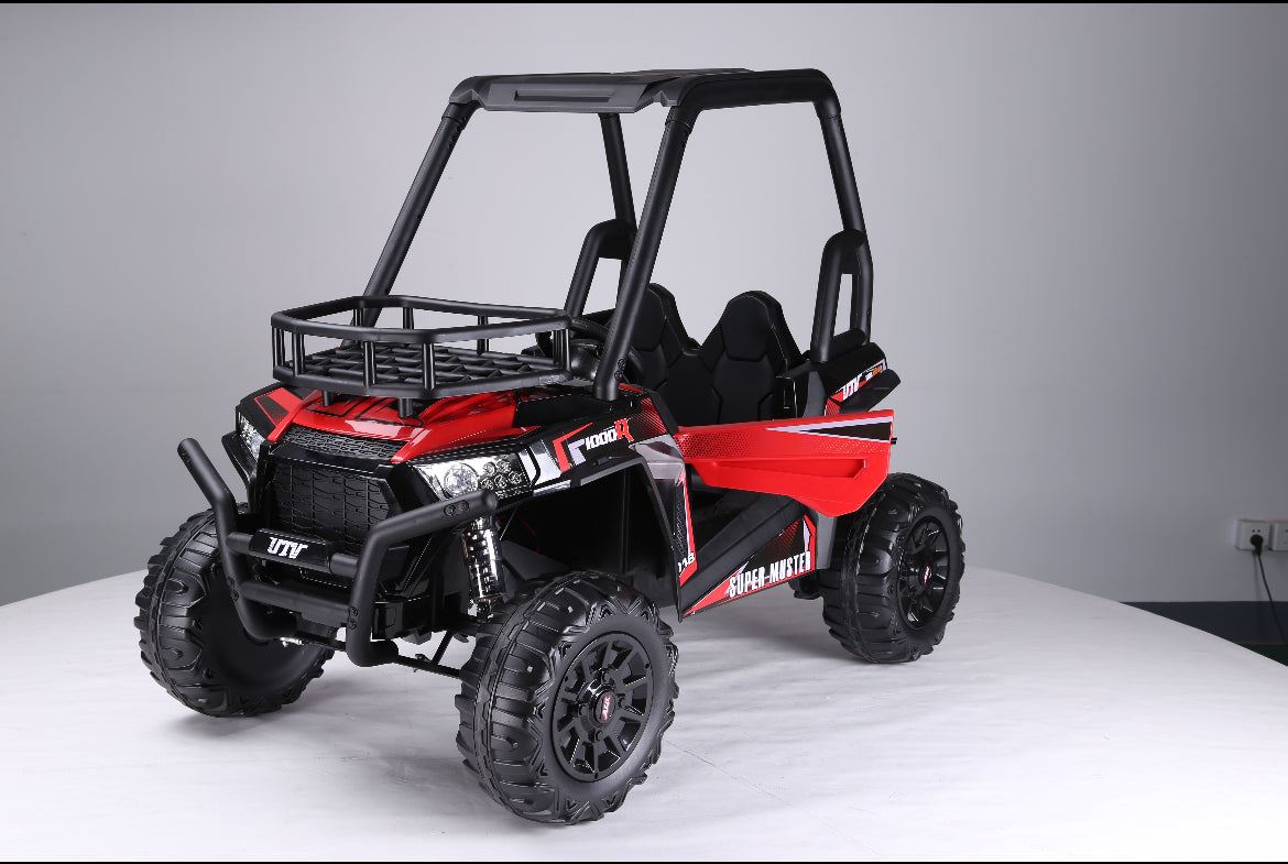 24V UTV Ride-On BEACH BUGGY SUPER MUSTER-60kg Capacity l EVA WHEELS & ROOF
