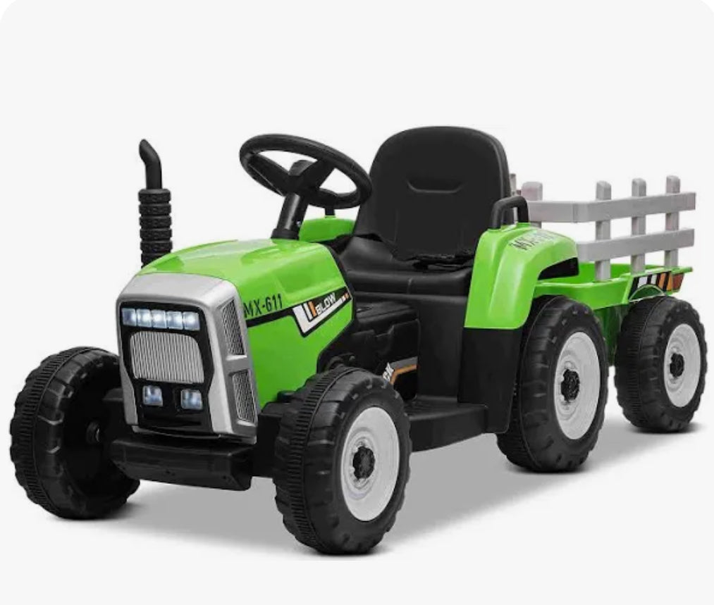 kids 12V Ride-On Electric Toy Tractor