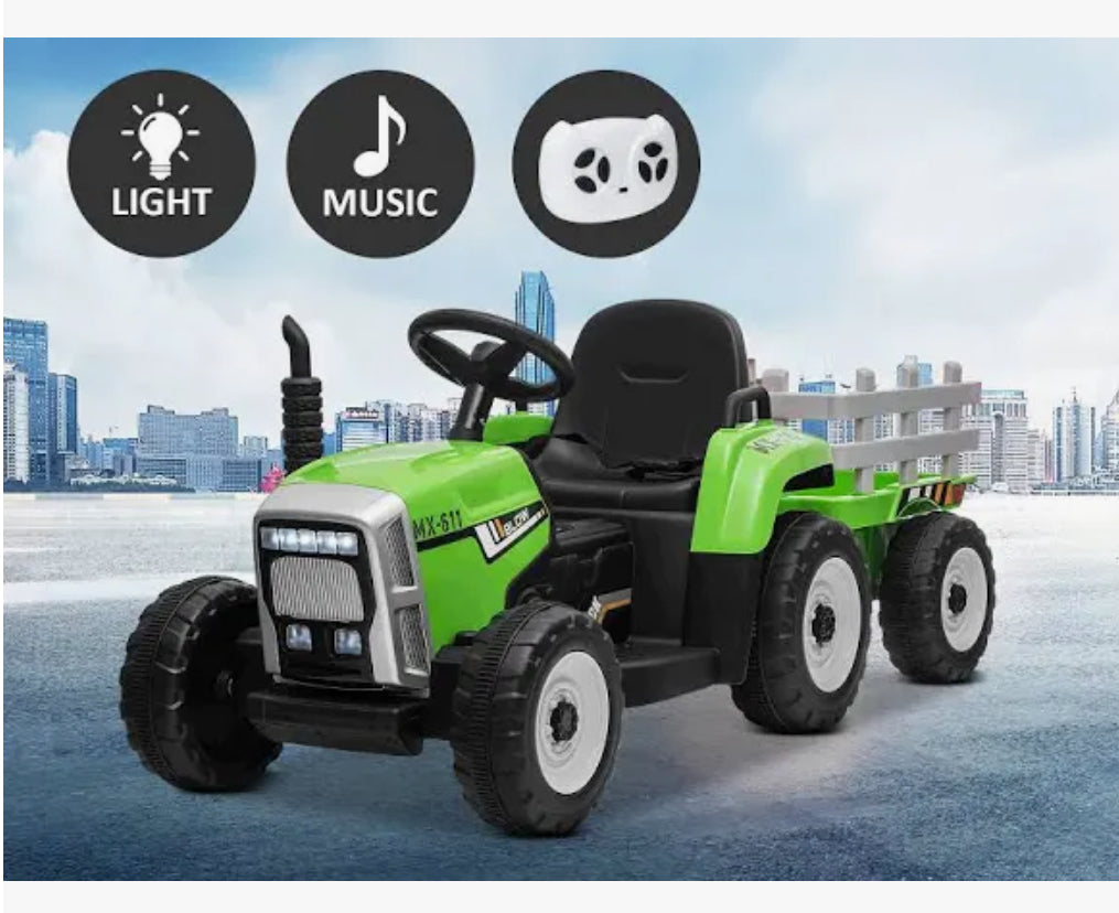 kids 12V Ride-On Electric Toy Tractor